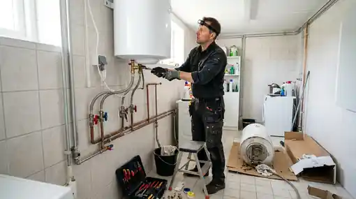Water heater replacement in an Al Furjan home
